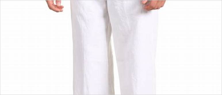 Men s white linen pants